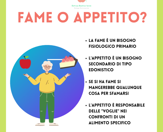 Fame o appetito? Scopriamo le differenze!